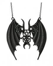 Schwarze Maleficent Gothic Halskette 