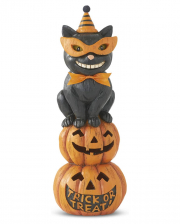 Black Cat On Halloween Pumpkins LED Figure 28cm 