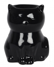 Schwarze Katze Duftöl Teelichthalter 