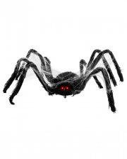 Schwarze Krabbelnde Spinne mit Licht & Ton 99cm Ø 