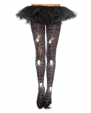 Black Tights With Spiders & Cobwebs 