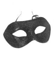 Schwarze Augenmaske mit Glitzereffekt 