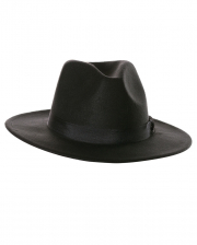 Black Felt Hat With Hatband 