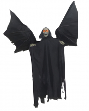 Flügel bewegender Grim Reaper Hängefigur 89cm 