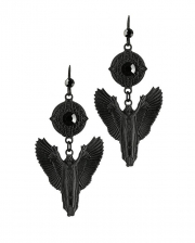 Dunkler Gothic Engel mit Flügel Ohrringe 