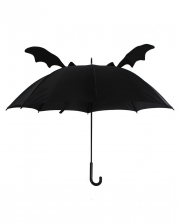 Schwarzer Fledermaus Regenschirm mit Flügeln 