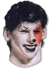 Schwarzer Joker Foamlatex Maske 