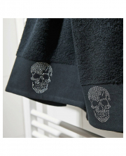 Black Towel With Skull 50x100cm 
