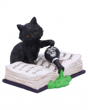 Schwarzes Kätzchen mit Giftfläschen 10,5cm 