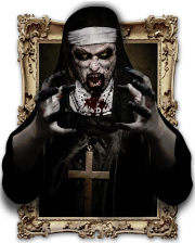 3D Deko Folie Zombie Nonne selbstklebend 