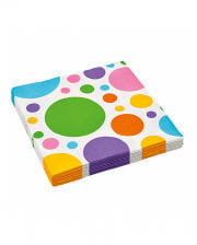Napkins rainbow dots 20 pcs