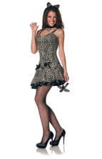 Sexy Leoparden Mini-Kleid 