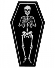 Sarg mit Skelett Teppich 
