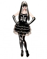 Skeleton Mini Dress With Gloves 