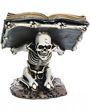 Skelett mit Zauberspruchbuch Figur 19,5cm 