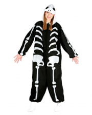 Skelett Overall Damen mit Kapuze