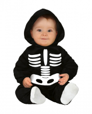 Skeleton Plush Costume With Hood For Toddlers 