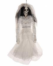 Skeleton Bride In Wedding Dress Hanging Figure 40cm 