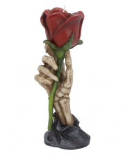 Skeleton Hand With Rose Tealight Holder 