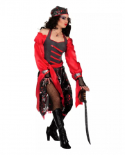 Totenkopf Piratin Kostüm Plus Size 