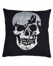 Skull Cushion Black 