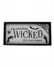 "Something Wicked this Way comes" Halloween Wandbild 40cm 