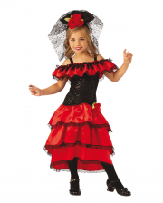 Rotes Flamenco Tänzerin Kinderkostüm 