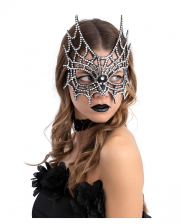 Spider Web Mask With Rhinestones 