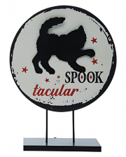 Spooktacular Cat Decorative Sign Stand 31cm 