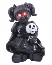 Gothic Puppe mit roten LED Augen 