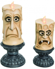 Unheimliche LED Geister Kerzen 2er Set 