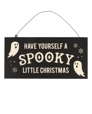 Spooky Little Christmas Hängeschild aus Holz 
