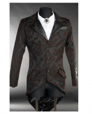 Steampunk Brokat Frack mit Schwalbenschwanz