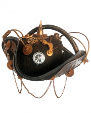 Steampunk Tricorn Pirate Hat "Nautilus" Made Of Felt 