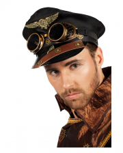 Steampunk Peaked Cap With Glasses 