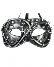 Techno Rose Steampunk Eye Mask With Studs 