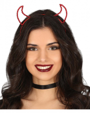 Devil Hairband With Glitter Stones 