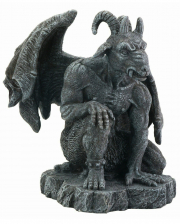 Gargoyle Figur mit Ziegenkopf 