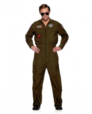 Navy Top Gun Jet Pilot Men Costume Suit 