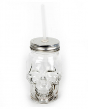 Skull Glass With Lid 450ml 