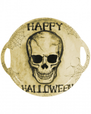 Halloween Totenschädel Tablett mit Griffen 30cm 