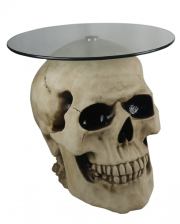 Totenschädel Tisch mit Glasplatte 56,5cm 