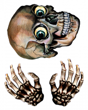 Totenkopf & Skelett Hände Fensterfolie 