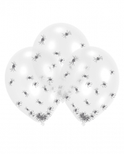 Transparent Latex Balloons With Spider Confetti 