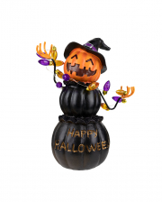 Happy Halloween Witch Pumpkin Figure With LED 20 Cm 