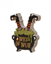 Trick Or Treat Witch Cauldron Stand Up 12cm 