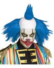 Twisted Horror-Clown Perücke blau 