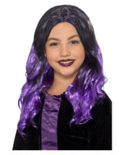 Vampire Kids Wig Black-purple 