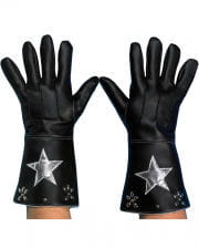 Schwarz-silberne Cowboy Handschuhe 