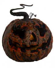 Verfaulter Halloween Kürbis mit Strunk & Beleuchtung 25cm 